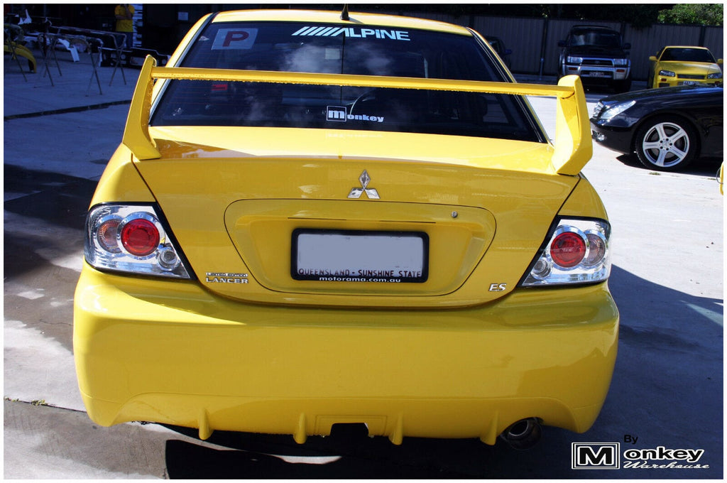 Installed View - Mitsubishi Lancer CH Sedan: Accolade Style Rear Bumper