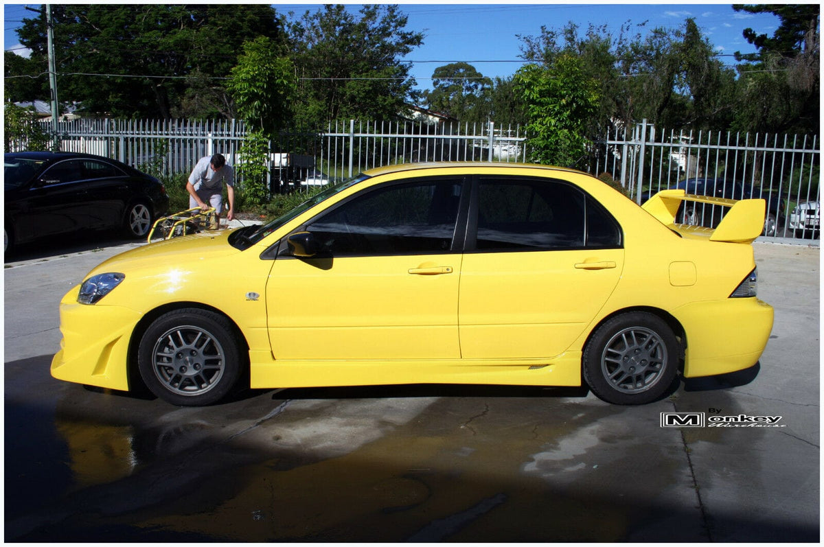 Installed View - Mitsubishi Lancer CH Sedan: Accolade Style Side Skirts