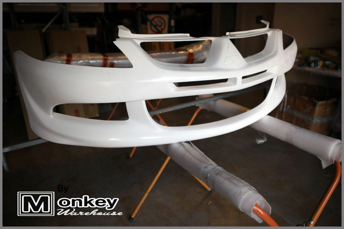 Installed View - Mitsubishi Lancer CH Sedan: Evo 8 Style Front Bumper
