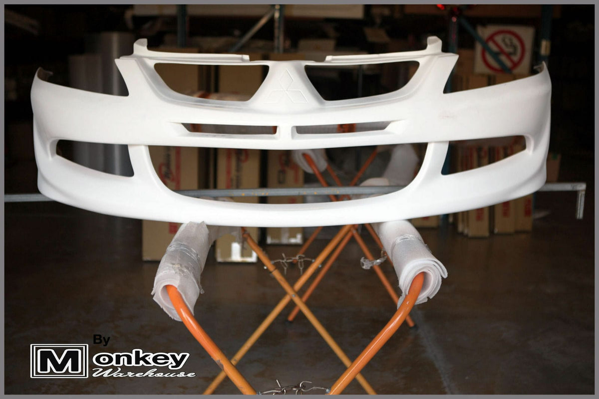 Installed View - Mitsubishi Lancer CH Sedan: Evo 8 Style Front Bumper