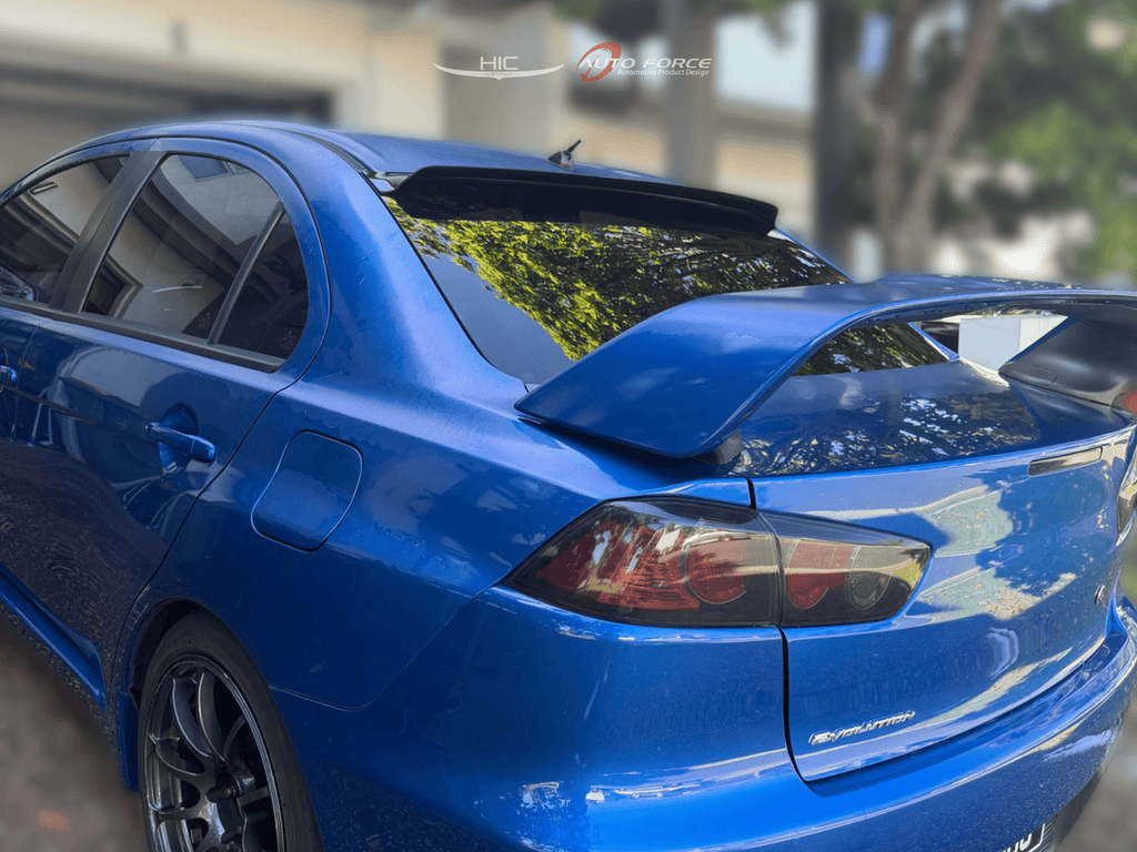 Installed View - Mitsubishi Lancer CJ CF CX CY Sedan (2007-2022): Premium Roof Spoiler