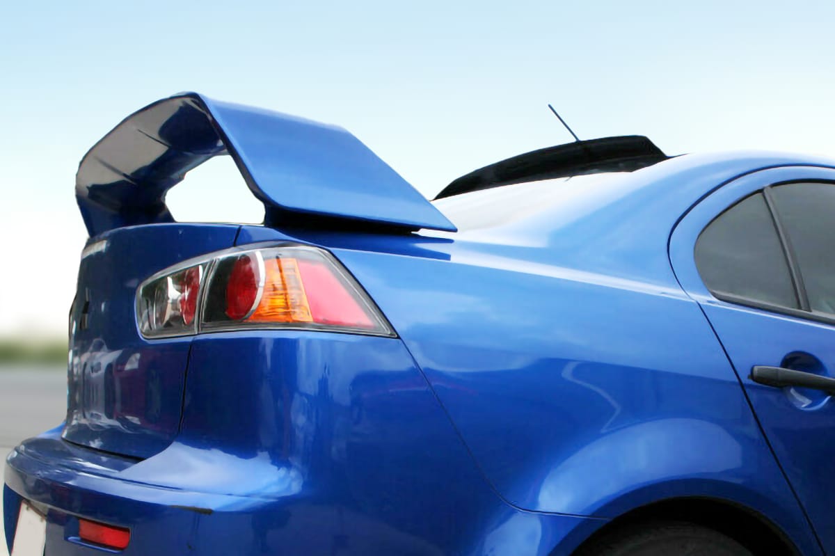 Installed View - Mitsubishi Lancer CJ CF CX CY Sedan (2007-2022): Premium Roof Spoiler