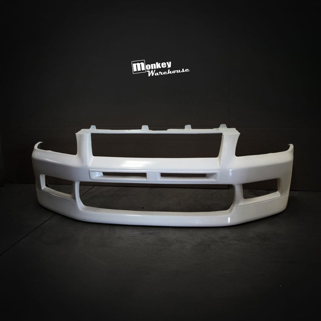 Installed View - Mitsubishi Lancer Evolution 7: Evo 7 Style Front Bumper