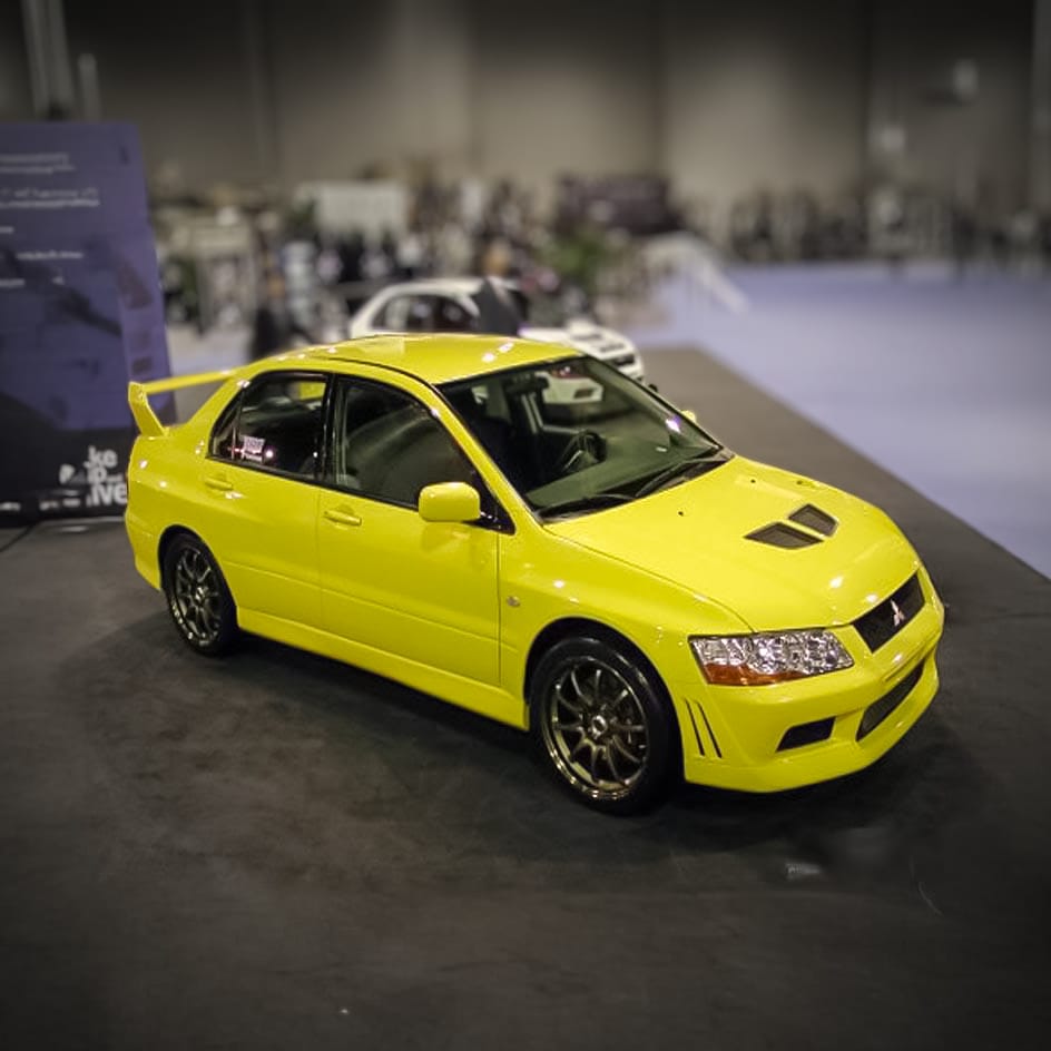 Installed View - Mitsubishi Lancer Evolution 7: Evo 7 Style Front Bumper