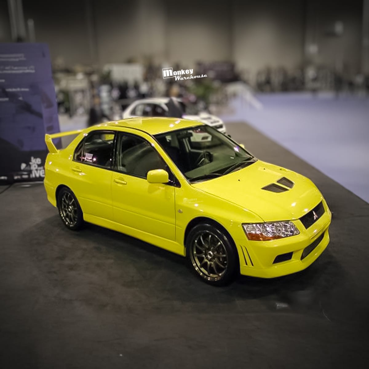 Installed View - Mitsubishi Lancer Evolution 7: Evo 7 Style Front Bumper