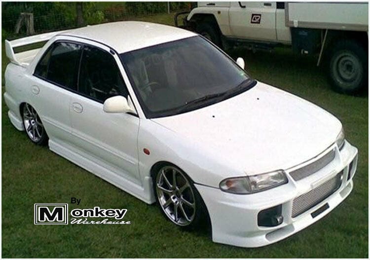 Installed View - Mitsubishi Lancer GSR CC: Evo 3 Style Front Bumper