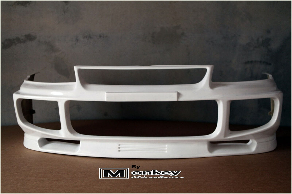 Installed View - Mitsubishi Lancer GSR CC: Evo 3 Style Front Bumper