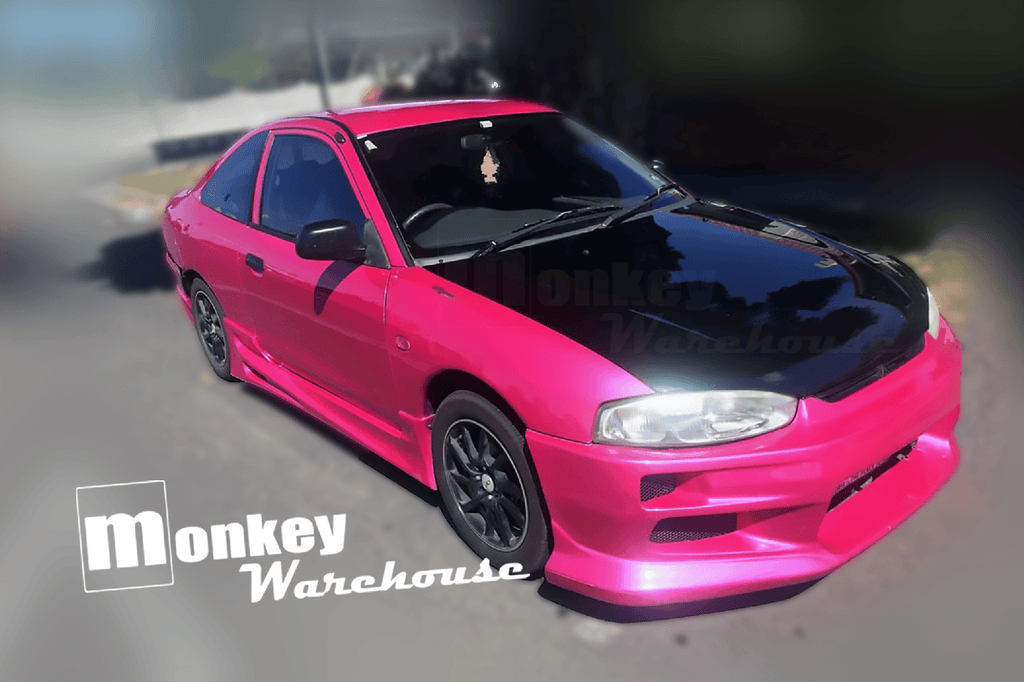 Installed View - Mitsubishi Lancer Mirage CE: Trial Style Front Bumper