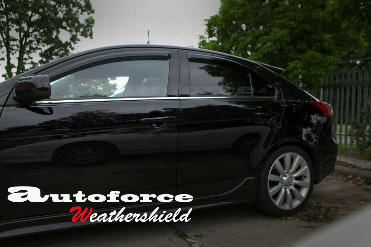 Installed View - Mitsubishi Lancer Sportback (2008-2017): Premium Window Visors