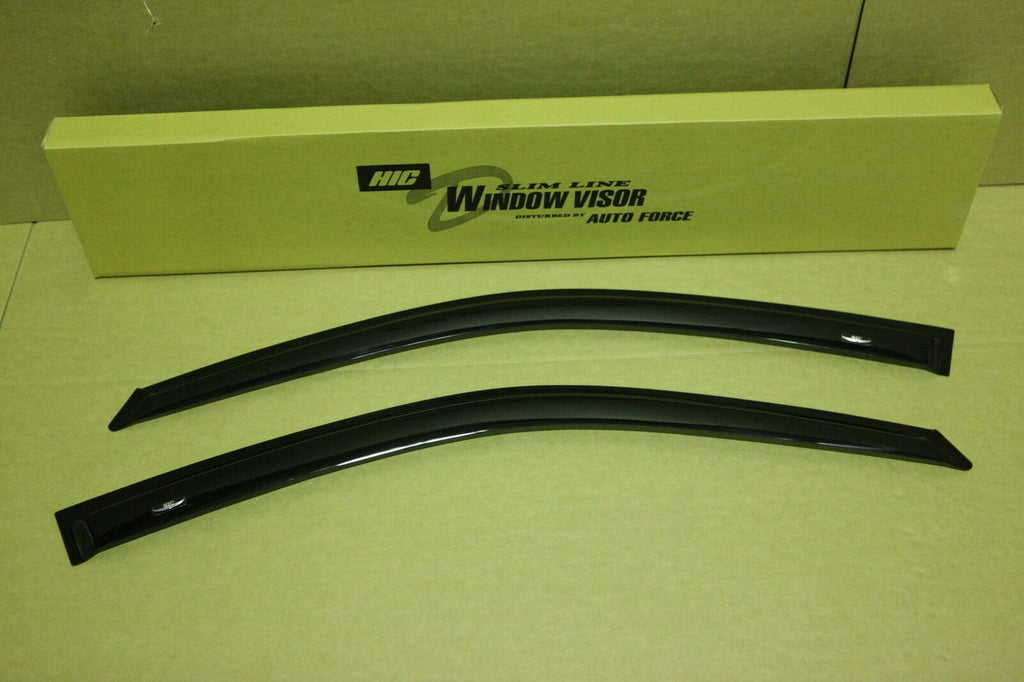 Installed View - Mitsubishi Mirage Hatch (1996-2003): Premium Window Visors