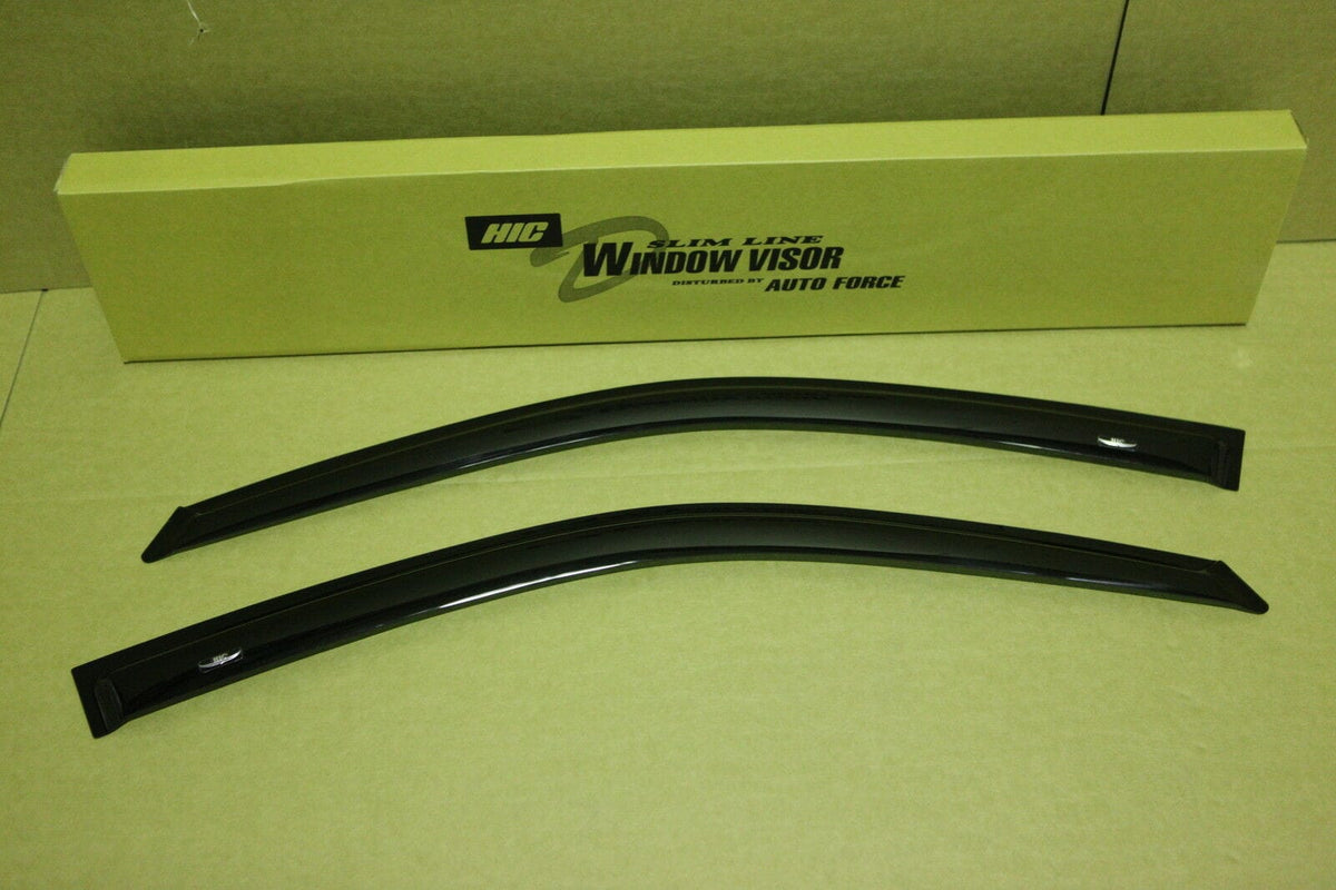 Installed View - Mitsubishi Mirage Hatch (1996-2003): Premium Window Visors