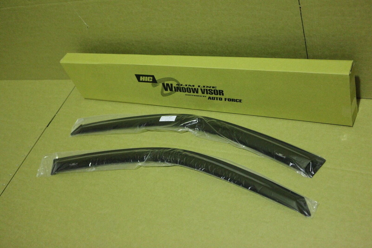 Installed View - Mitsubishi Mirage Hatch (1996-2003): Premium Window Visors