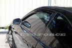 Installed View - Mitsubishi Mirage Hatch (1996-2003): Premium Window Visors
