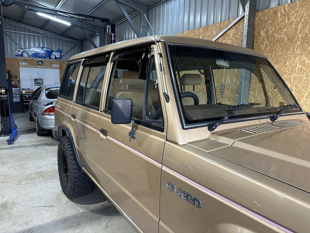 Installed View - Mitsubishi Pajero (1982-1991): Premium Window Visors