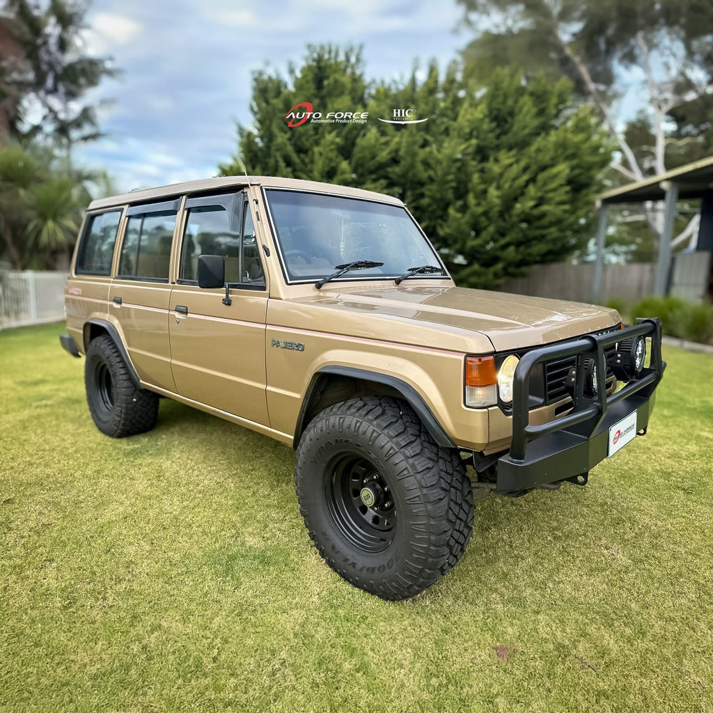 Installed View - Mitsubishi Pajero (1982-1991): Premium Window Visors