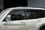 Installed View - Mitsubishi Pajero (2006-2020): Premium Window Visors