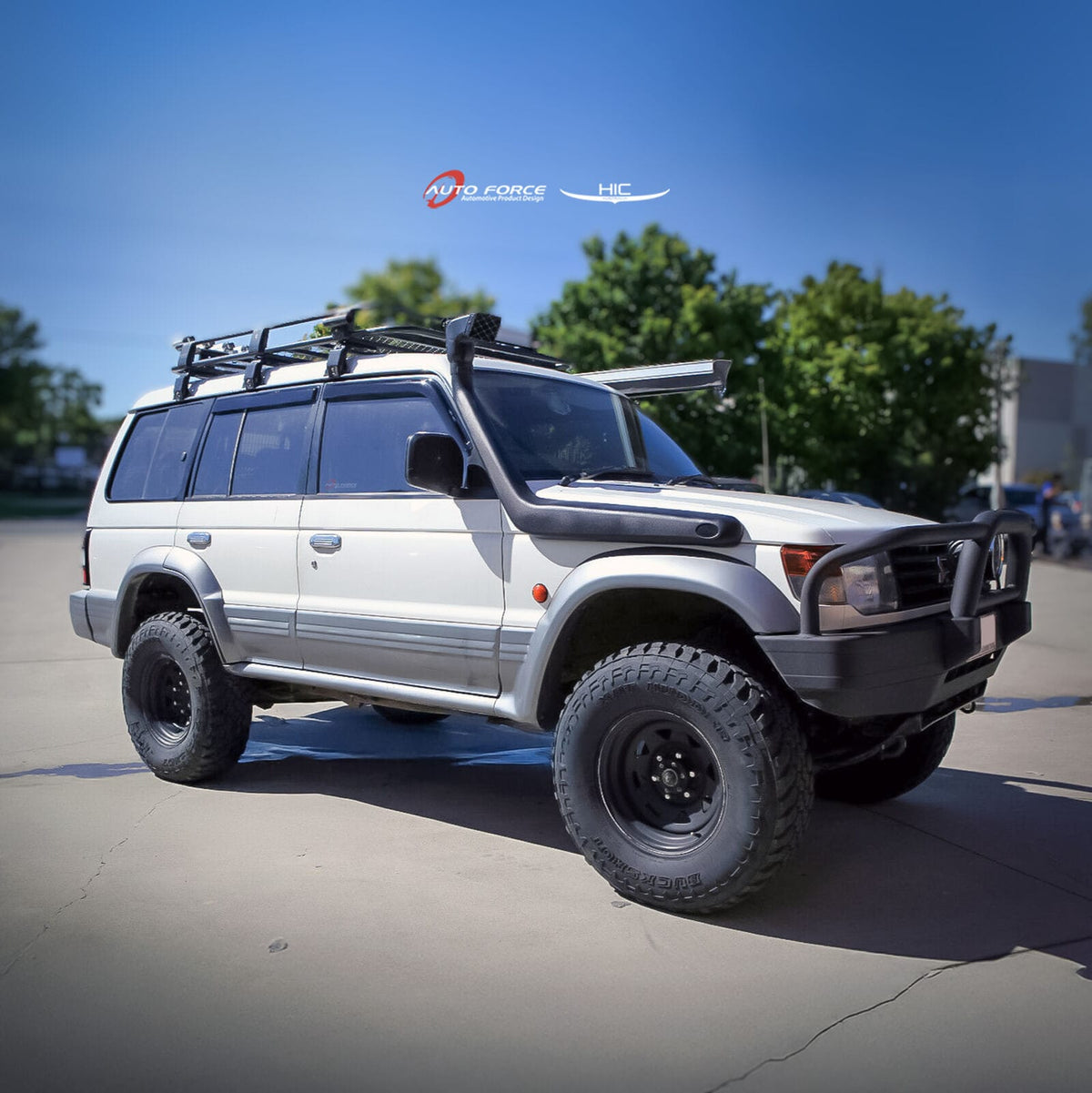 Installed View - Mitsubishi Pajero 5-Door (1991-2000): Premium Window Visors