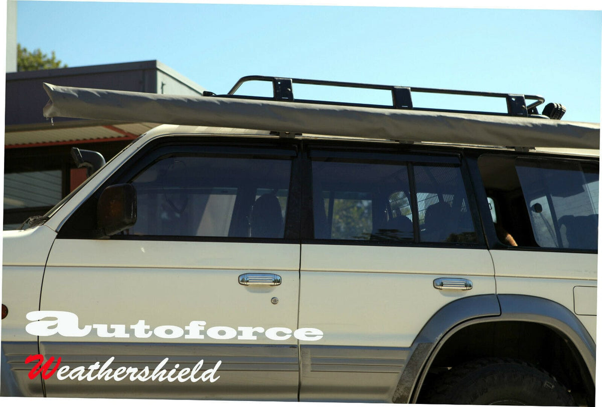 Installed View - Mitsubishi Pajero 5-Door (1991-2000): Premium Window Visors