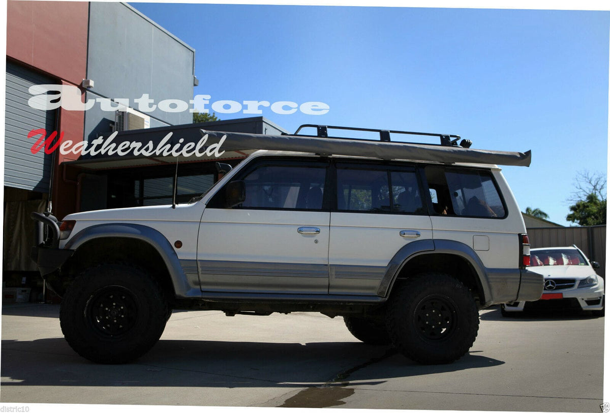Installed View - Mitsubishi Pajero 5-Door (1991-2000): Premium Window Visors