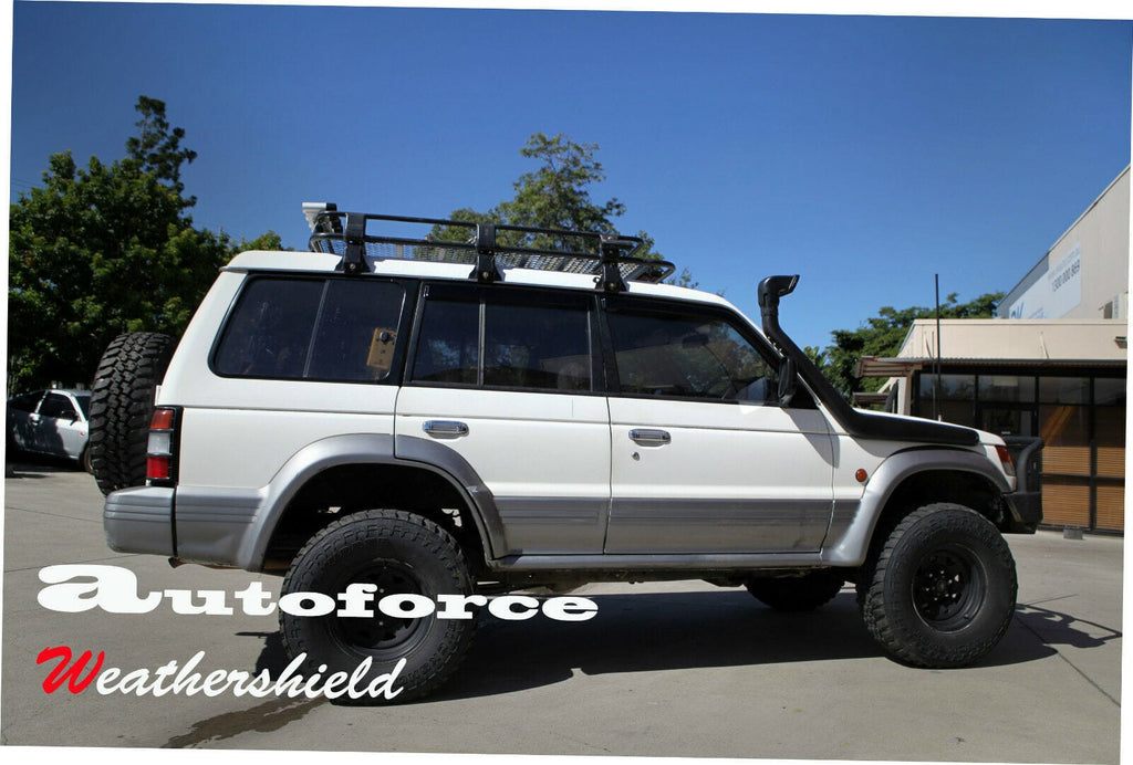 Installed View - Mitsubishi Pajero 5-Door (1991-2000): Premium Window Visors