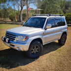 Installed View - Mitsubishi Pajero iO (1998-2002): Premium Window Visors