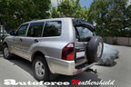Installed View - Mitsubishi Pajero NM NP (1999-2006): Premium Roof Spoiler Dust Deflector