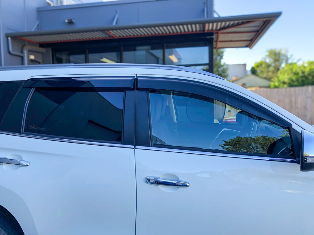 Installed View - Mitsubishi Pajero Sport QE / QF (2015-2023): Premium Window Visors
