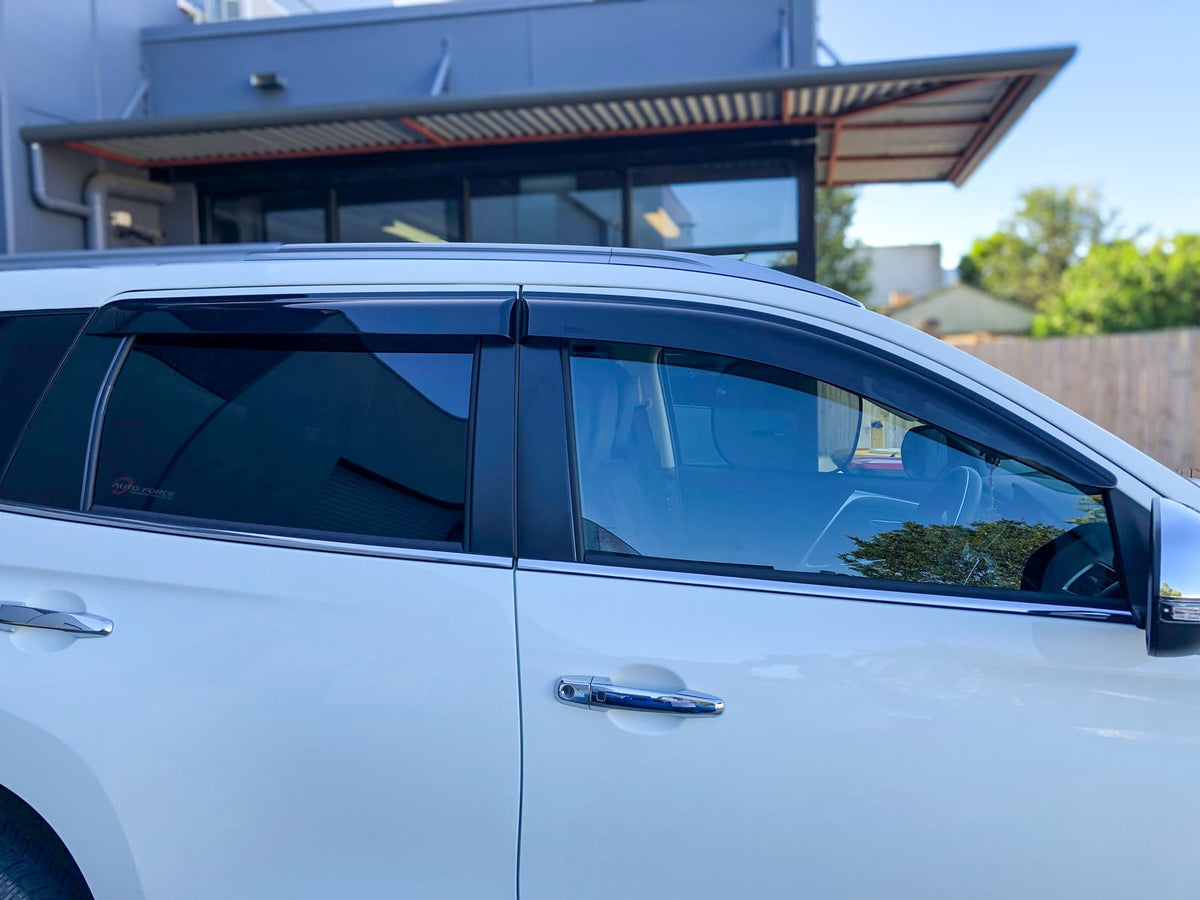 Installed View - Mitsubishi Pajero Sport QE / QF (2015-2023): Premium Window Visors