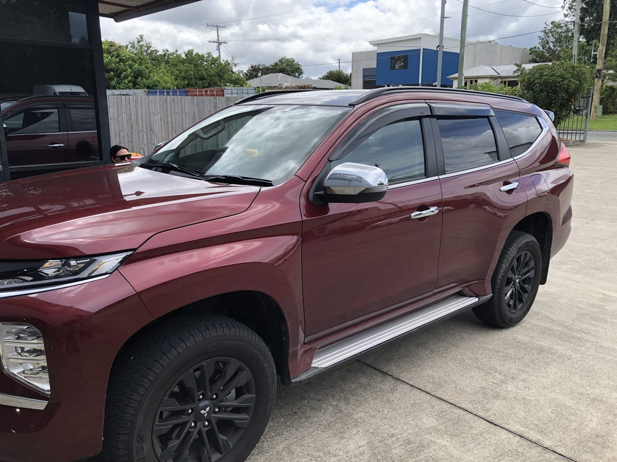 Installed View - Mitsubishi Pajero Sport QE / QF (2015-2023): Premium Window Visors