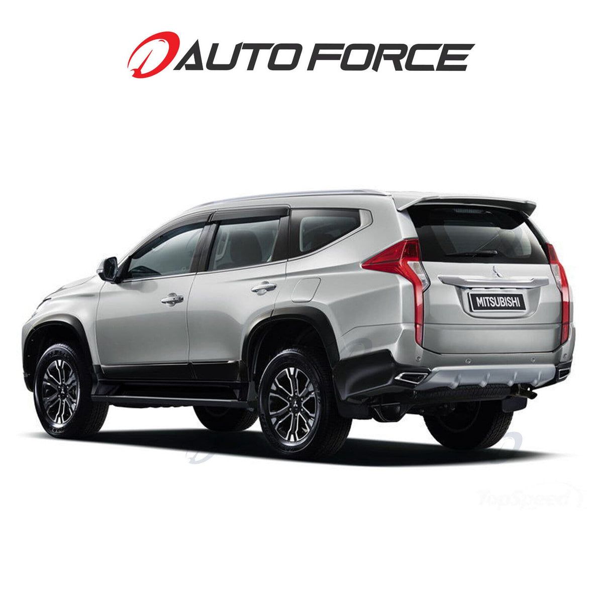Installed View - Mitsubishi Pajero Sport QE / QF (2015-2023): Premium Window Visors