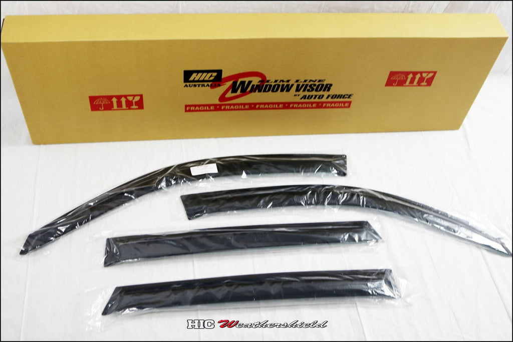 Installed View - Mitsubishi Triton ML / MN Dual Cab (2006-2015): Premium Window Visors