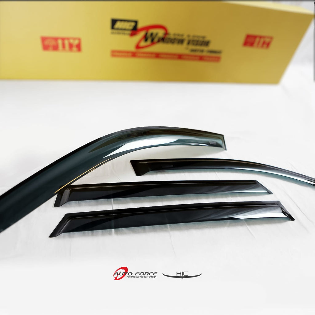 Installed View - Mitsubishi Triton ML / MN Dual Cab (2006-2015): Premium Window Visors