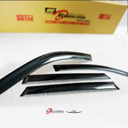Installed View - Mitsubishi Triton ML / MN Dual Cab (2006-2015): Premium Window Visors