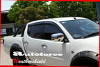 Installed View - Mitsubishi Triton ML / MN Dual Cab (2006-2015): Premium Window Visors