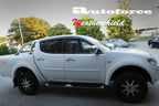 Installed View - Mitsubishi Triton ML / MN Dual Cab (2006-2015): Premium Window Visors