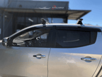 Installed View - Mitsubishi Triton MQ / MR Dual Cab (2015-2023): Premium Window Visors