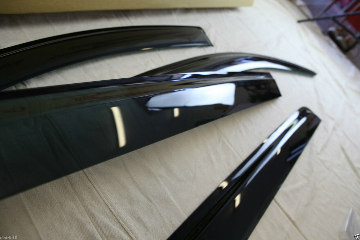 Installed View - Mitsubishi Triton MQ / MR Dual Cab (2015-2023): Premium Window Visors