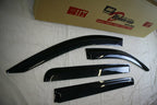 Installed View - Mitsubishi Triton MQ / MR Dual Cab (2015-2023): Premium Window Visors