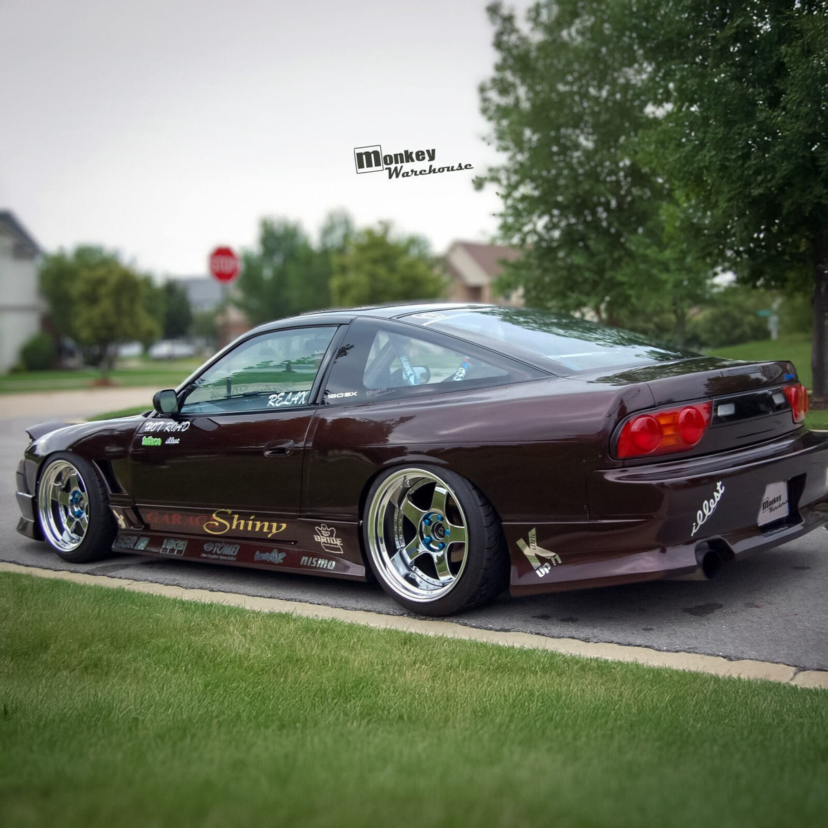 Installed View - Nissan 180SX: Origin Style +20mm Front Guard Fenders