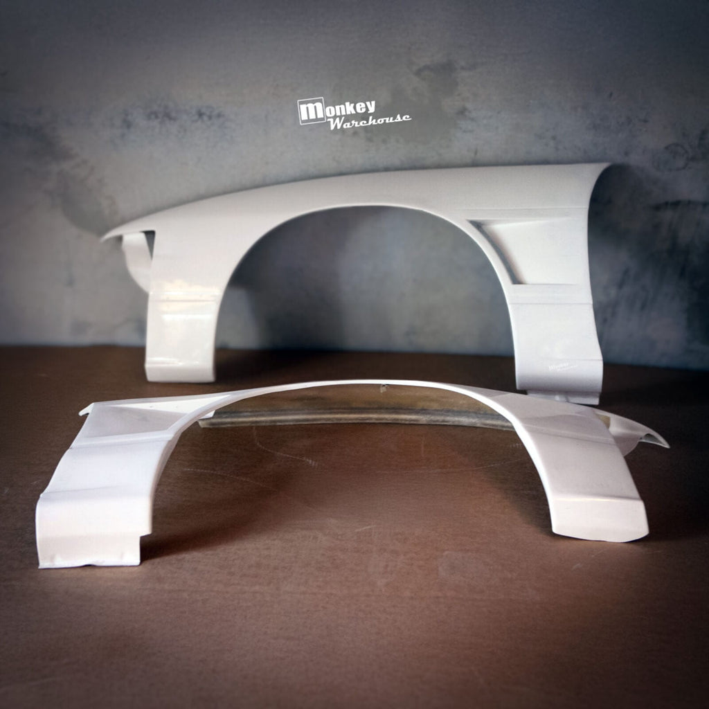 Installed View - Nissan 180SX: Origin Style +20mm Front Guard Fenders
