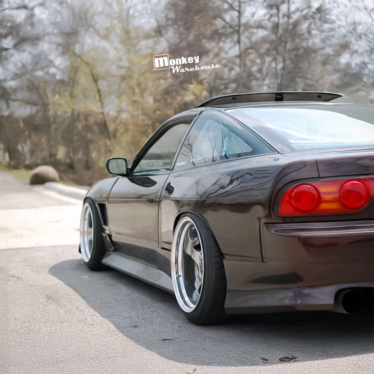 Installed View - Nissan 180SX: Origin Style +20mm Front Guard Fenders