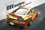 Installed View - Nissan 180SX: Rocket Bunny Style Rear Boot Drift Wing