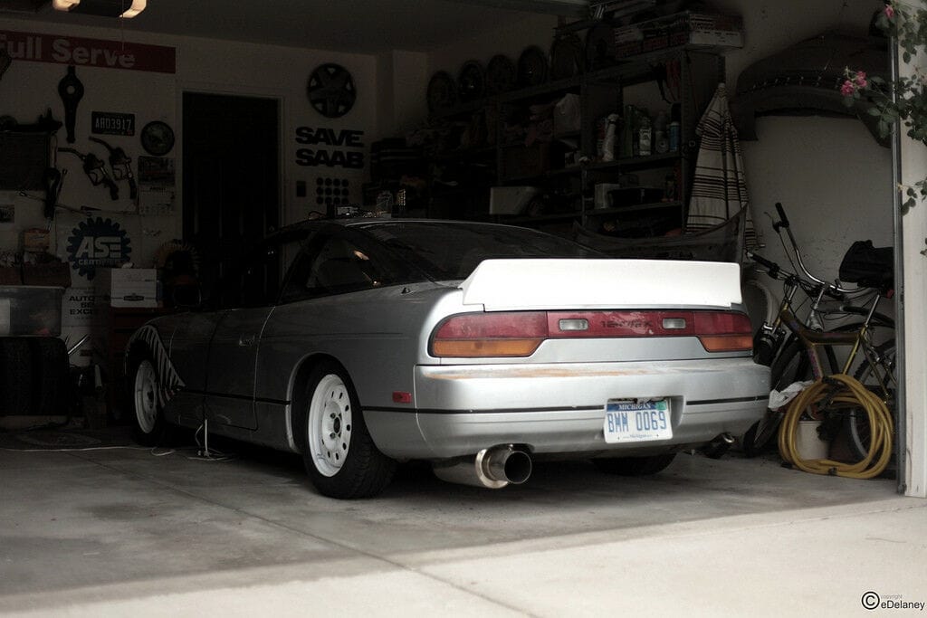 Installed View - Nissan 180SX: Rocket Bunny Style Rear Boot Drift Wing