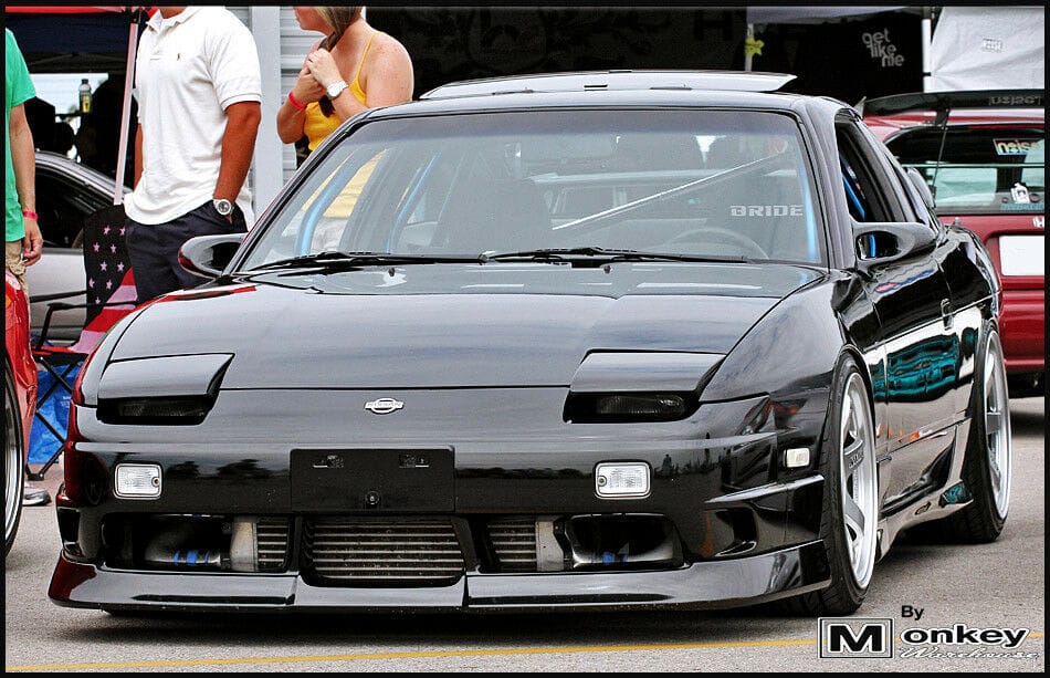 Installed View - Nissan 180SX S13 Coupe: Type-X Style Front Bumper Add-on Lip