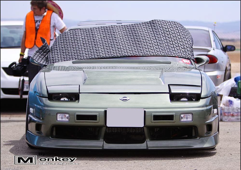 Installed View - Nissan 180SX S13 Coupe: Type-X Style Front Bumper Add-on Lip