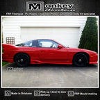 Installed View - Nissan 180SX Silvia S13: Veilside Style Side Skirts