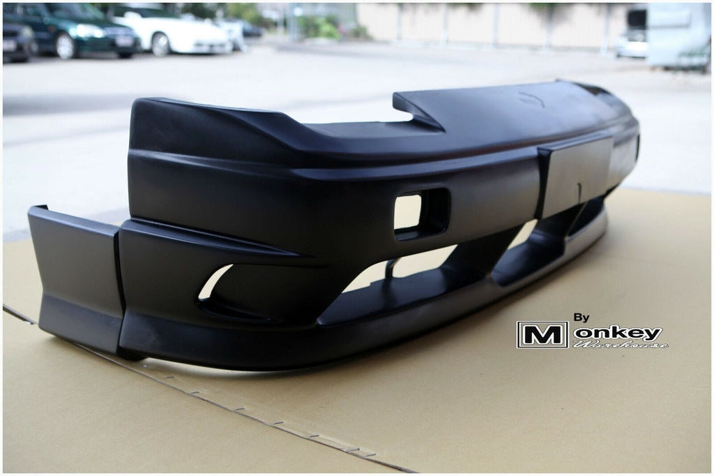 Installed View - Nissan 180SX: Type X Style Front Bumper & Pods