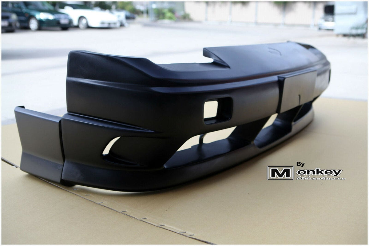 Installed View - Nissan 180SX: Type X Style Front Bumper & Pods