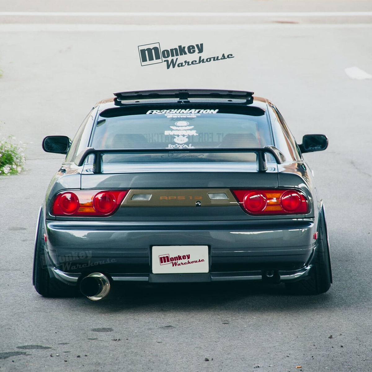 Installed View - Nissan 180SX: Type X Style Rear Bumper Bar Lip Kit