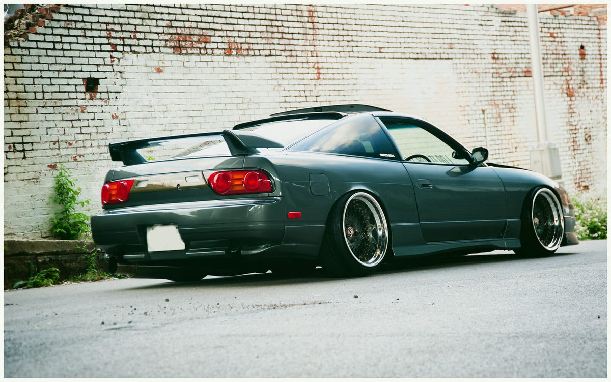 Installed View - Nissan 180SX: Type X Style Side Skirts & Rear Pods Kit